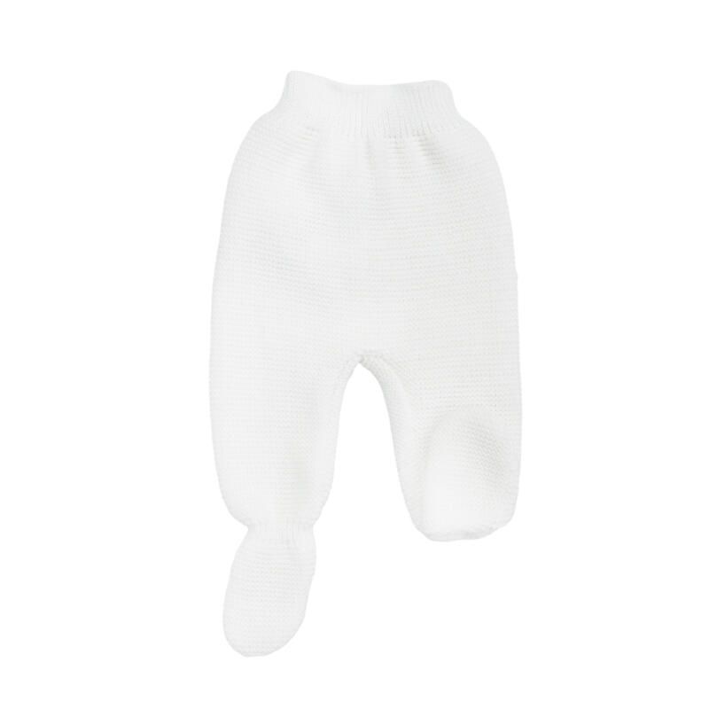 Pantalon Maille 0-1m Blanc - trois kilos sept