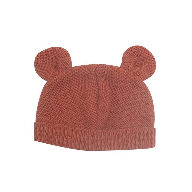 Bonnet Maille 0-1m Terracotta - trois kilos sept