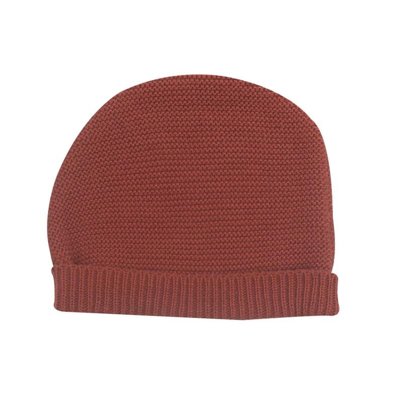 Lot Brassiere Bonnet Chausson 0-1m Terracotta - trois kilos sept