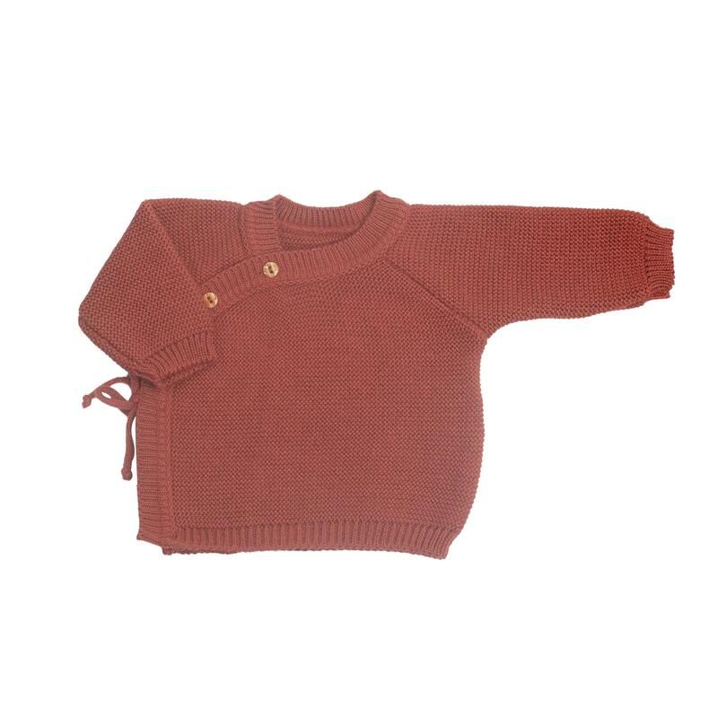 Brassière Maille 0-1m Terracotta - trois kilos sept