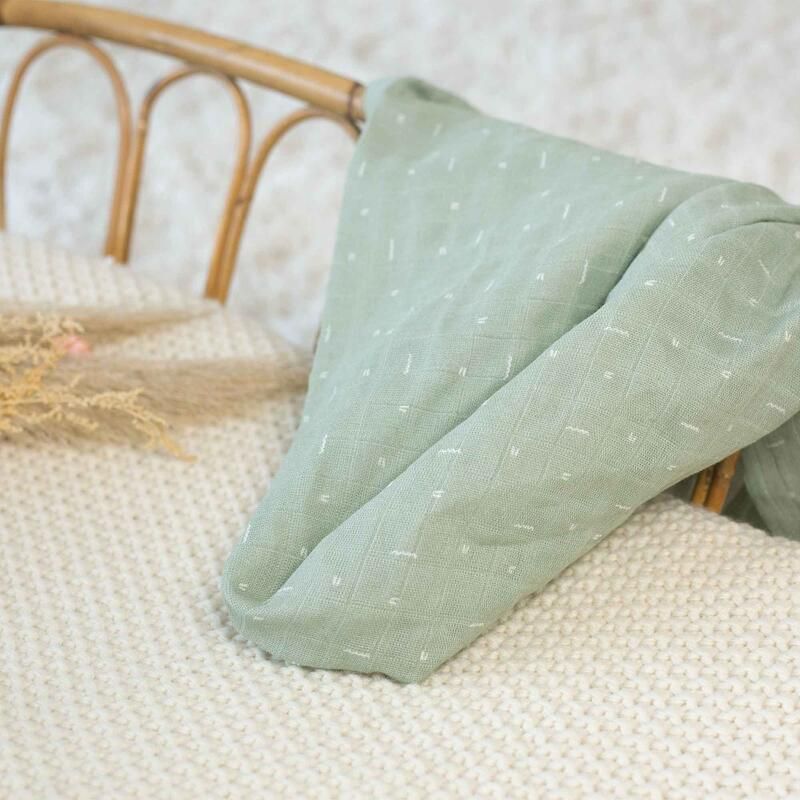 Lot de 3 langes 70x70cm - Olive Blanc - trois kilos sept