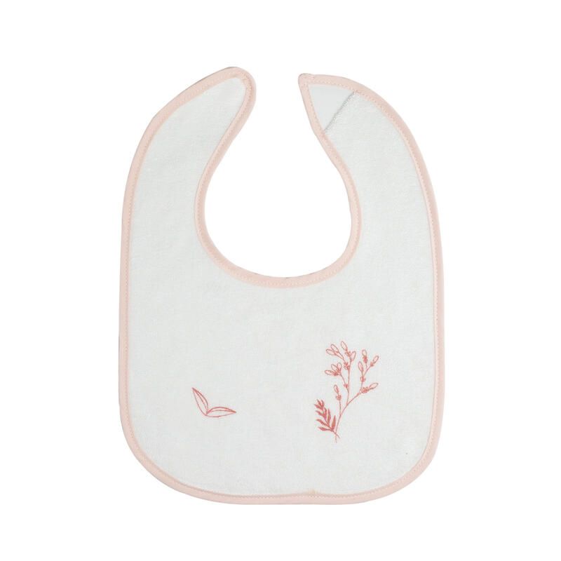 Bavoirs 1er âge X6 - Blanc Rose - trois kilos sept