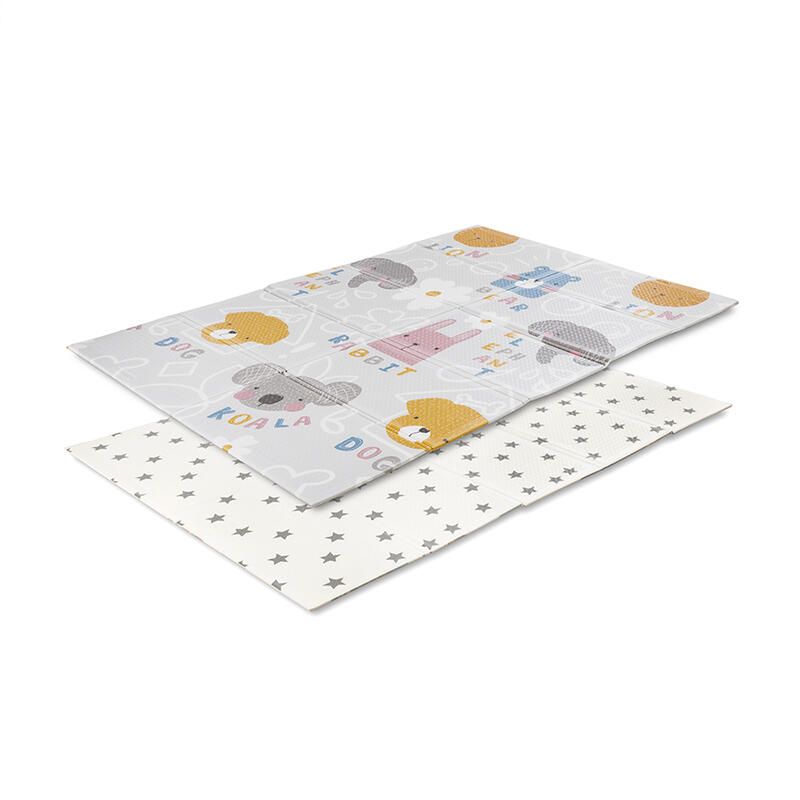 Tapis de motricité Thermo pliable 180x120cm Gris - lorelli
