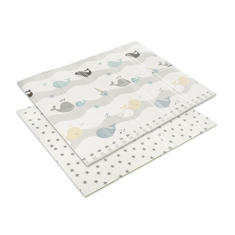 Tapis de motricité Thermo pliable 180x200cm Gris - lorelli