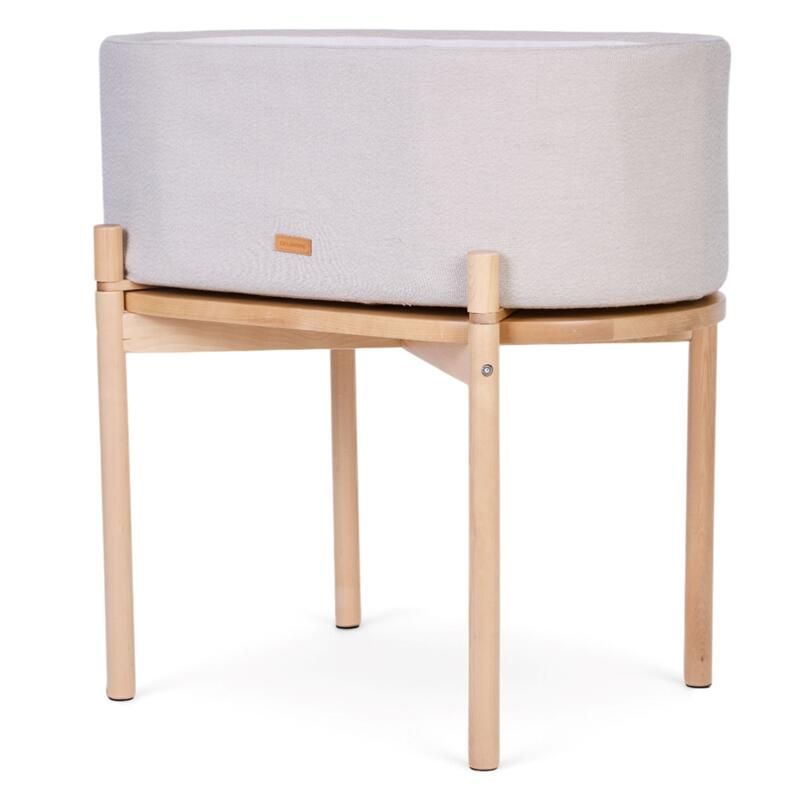 Berceau en lin  sur pied Bois Beige - childhome