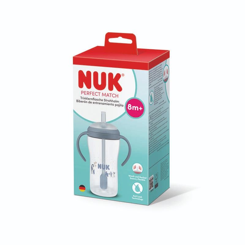 Tasse à paille d'apprentissage Perfect Match 260ml Bleu - nuk