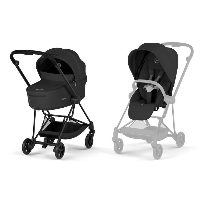 Poussette Trio Mios 4 Comfort + Siège auto Cloud T Plus + Nacelle pliable Matt Black Sepia Black - cybex