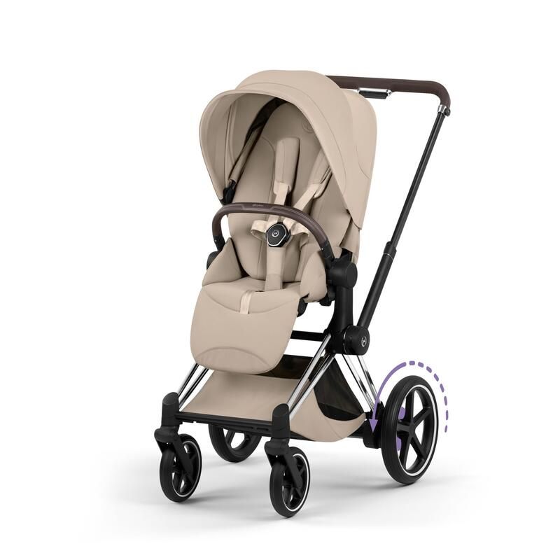 Poussette e-Priam 3 Style Chrome Cozy Beige - cybex