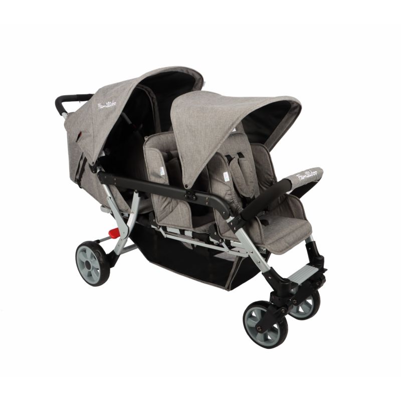Poussette 3 Places Familidoo H3E + Ergondrive Grey - familidoo