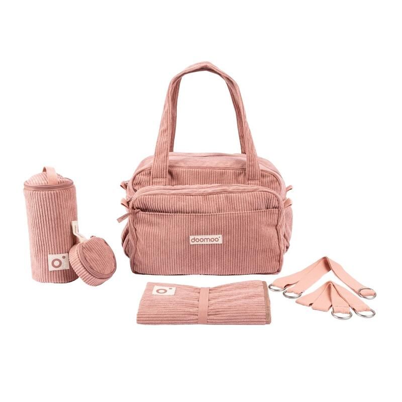 Sac à Langer Fluffy Corduroy Corail - doomoo
