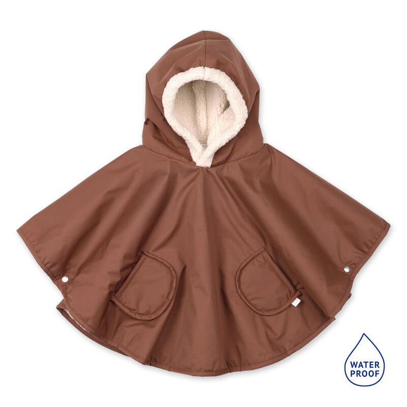 Poncho Waterproof 9-36m Chocolat - bemini