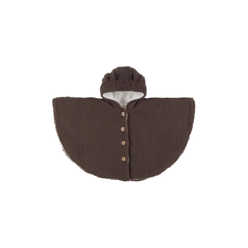 Groloudoux Poncho 6-12M - Marron  - noukie 's