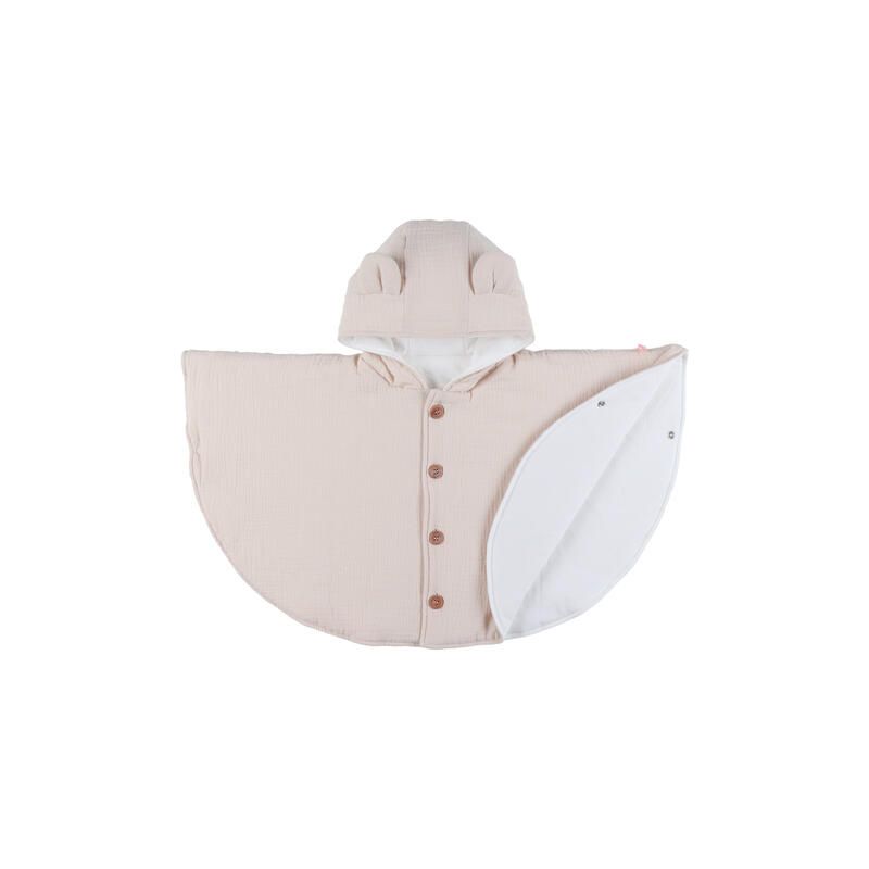 Poncho mousseline bio M&M 2026 18-36m Beige - noukie 's