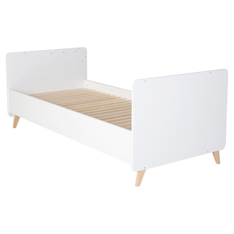Lit bébé 60x120cm évolutif en 90x200cm Loft Blanc - quax