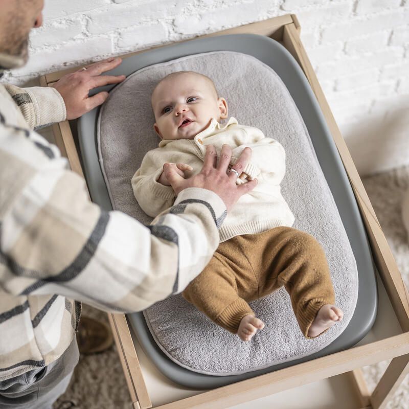 Coussin en éponge extra confort pour matelas à langer Gris - nattou