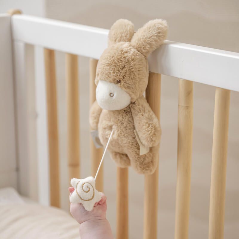 Mini peluche musicale éléphant Loulou 20cm Caramel clair - nattou