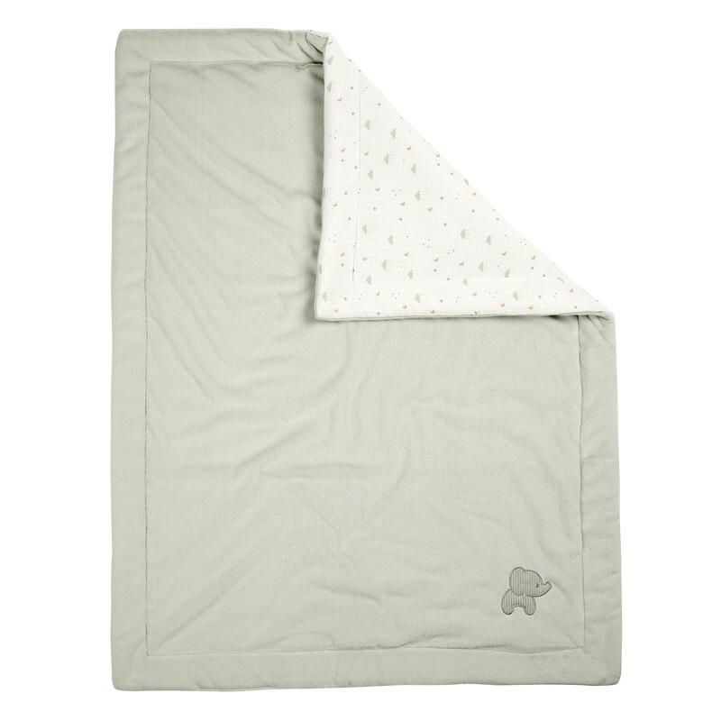 Couverture plaid velours-gaze de coton Loulou 75x100cm - nattou