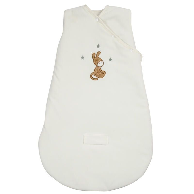 Gigoteuse velours Loulou 70cm Ecru - nattou