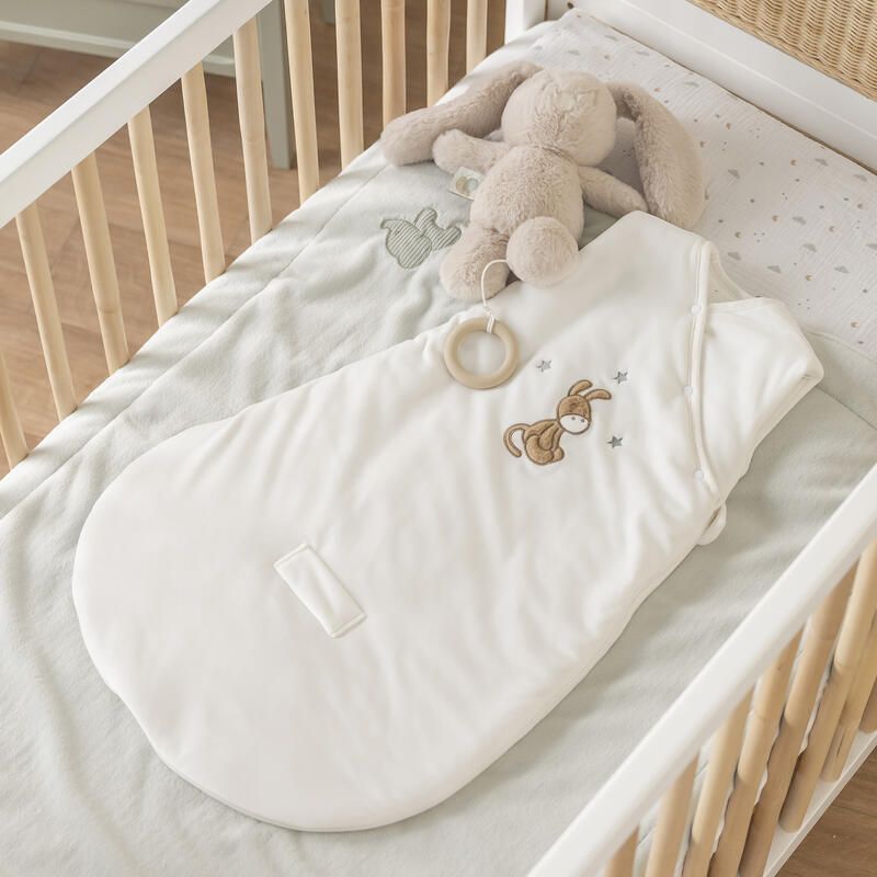 Gigoteuse velours Loulou 70cm Ecru - nattou