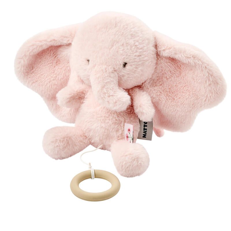 Peluche Musicale Eléphant Fanfan - Rose - nattou