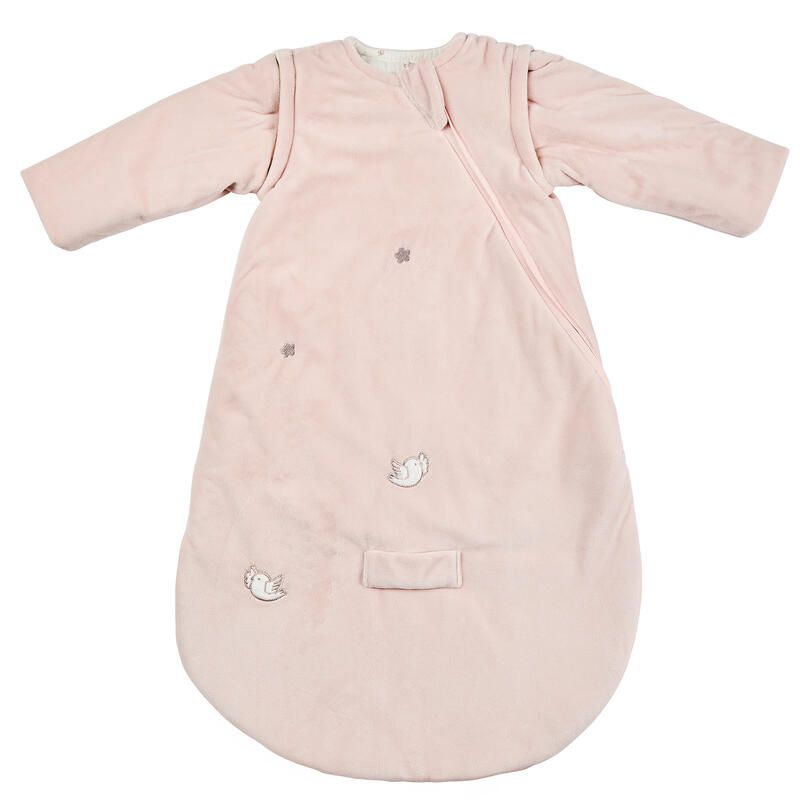 Gigoteuse manches amovibles velours Fanfan 70cm - Rose - nattou