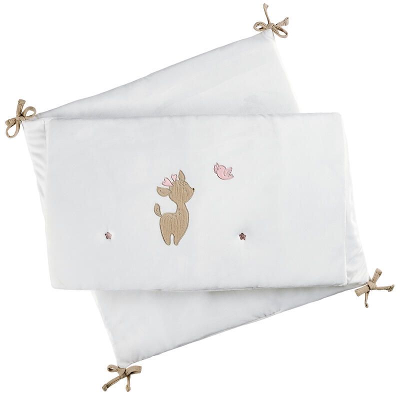 Tour de lit velours Fanfan 180cm - Blanc - nattou