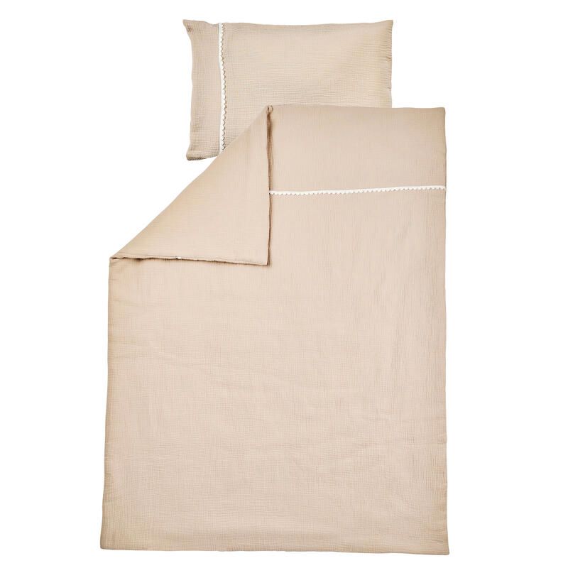 housse de couette gaze de coton Fanfan 140x100cm - Sable - nattou