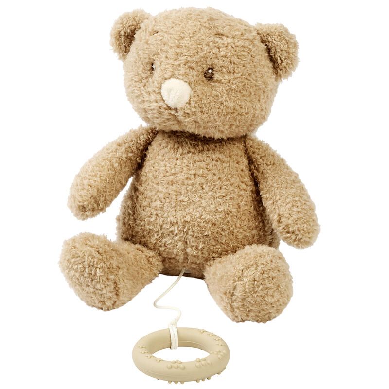 Peluche Musicale Ours Teddy Bouclette - Marron - nattou