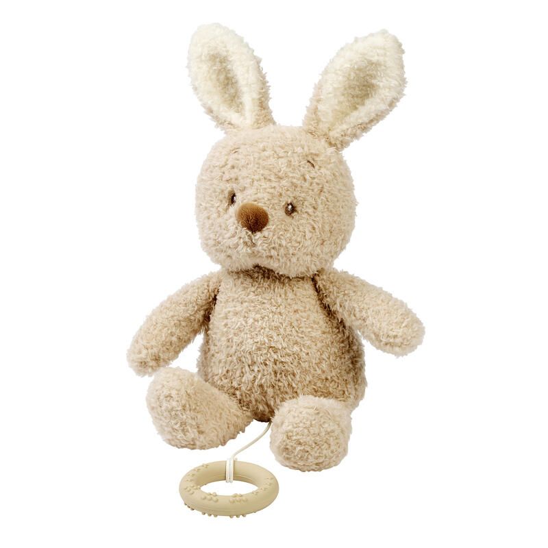 Peluche Musicale Lapin Teddy Bouclette - Sable - nattou