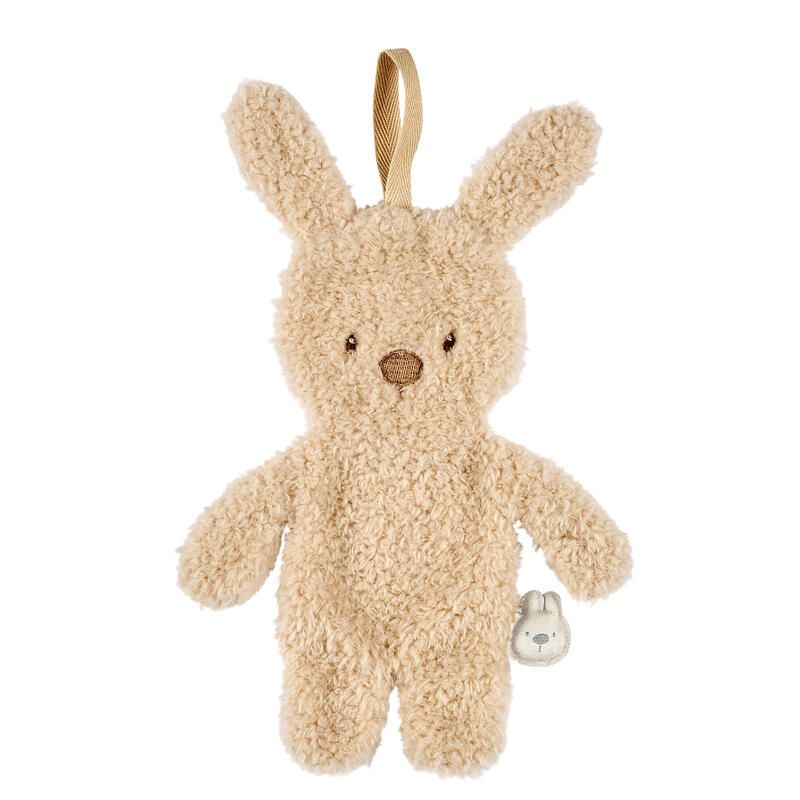 Doudou Attache Tétine lapin Teddy Bouclette - Beige - nattou