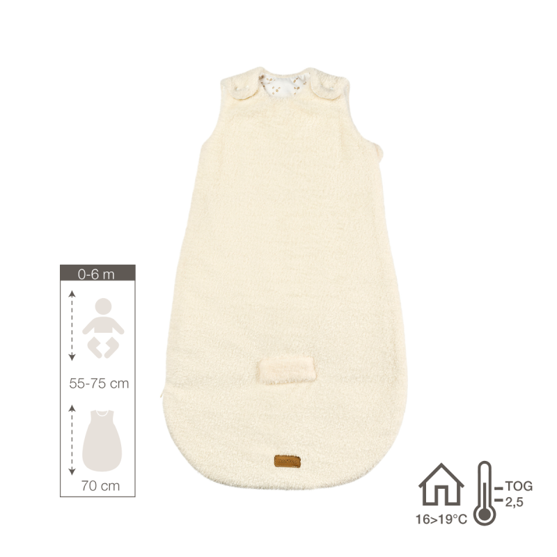 Gigoteuse manches Teddy Bouclette 70cm - Beige - nattou
