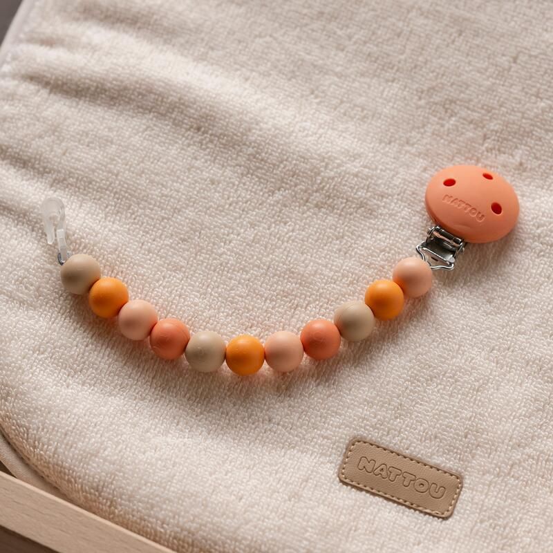 Attache Sucette silicone - Beige Terracotta - nattou