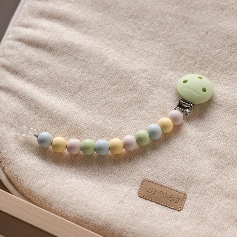 Attache Sucette silicone - Vert - nattou