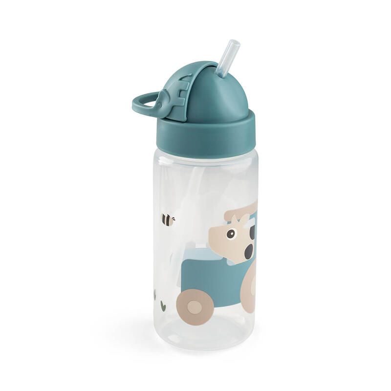 Gourde à paille Tiny Farm 350ml Bleu - done by deer