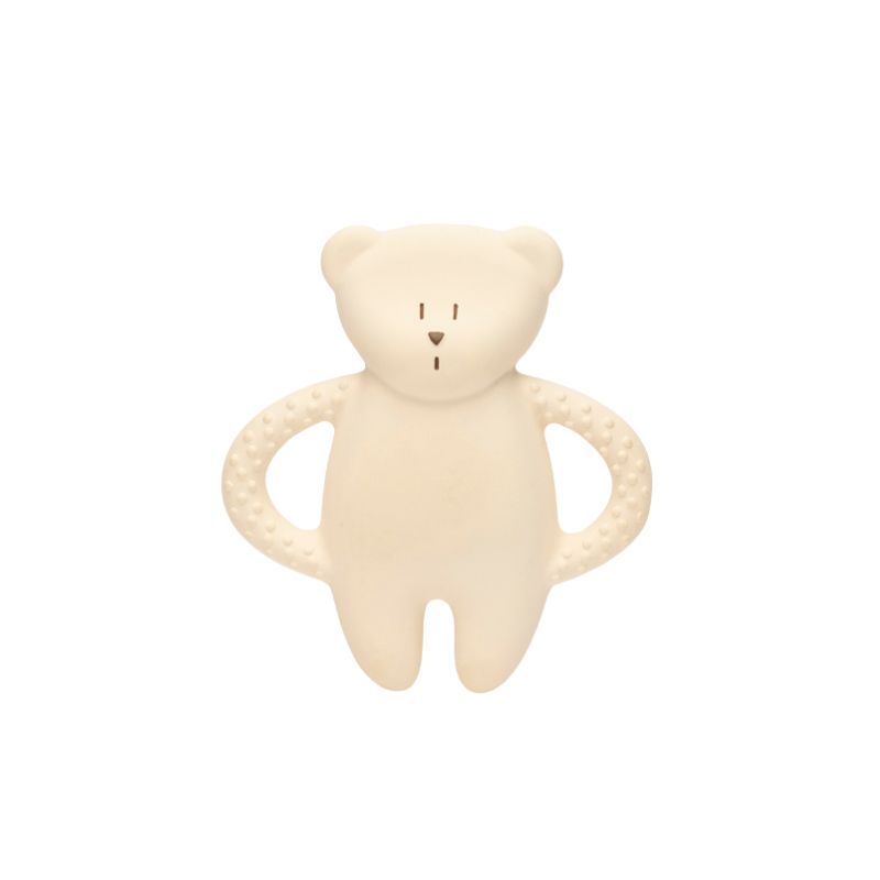 Ourson de dentition en caoutchouc naturel Blanc Polaire - moonie
