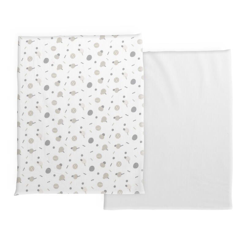 Set 2 draps housse en coton Forever Confetti - chicco