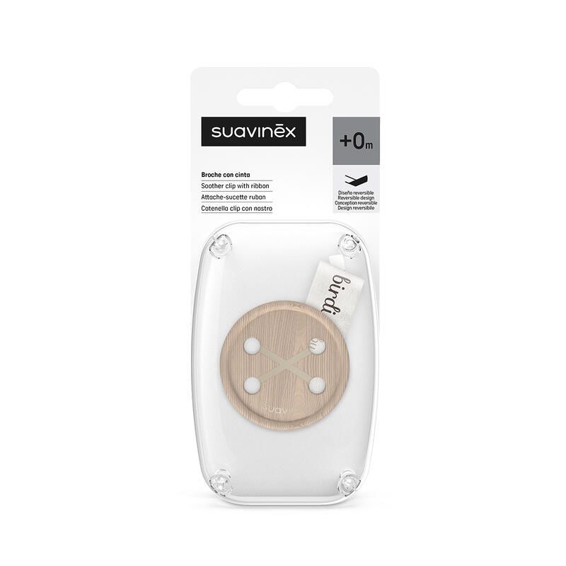 Attache Sucette Ruban Birdies Beige - suavinex