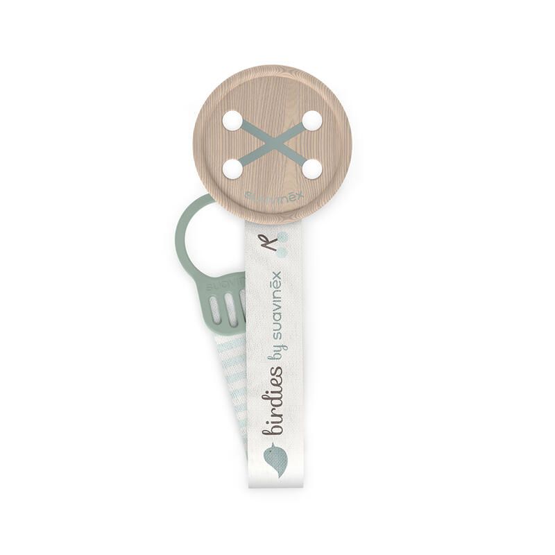 Attache Sucette Ruban Birdies Vert - suavinex