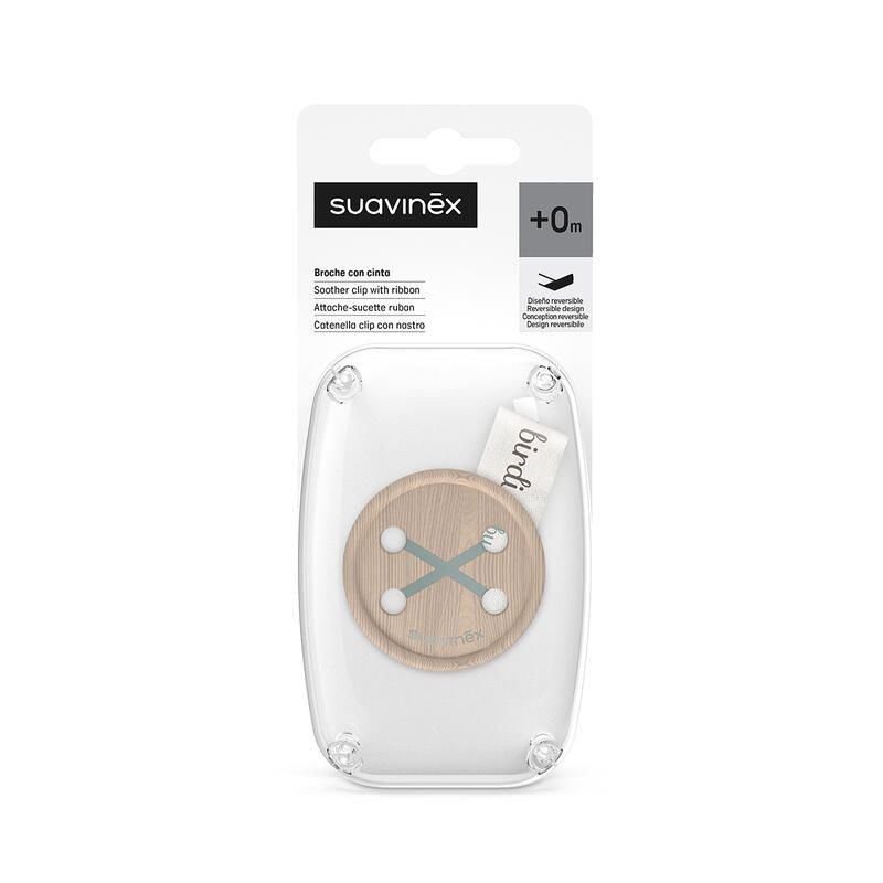 Attache Sucette Ruban Birdies Vert - suavinex
