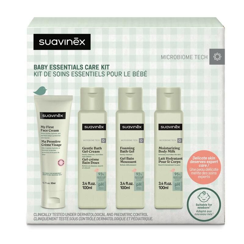 Coffret de soins essentiels pour bébé 3x100ml +1x50ml - suavinex