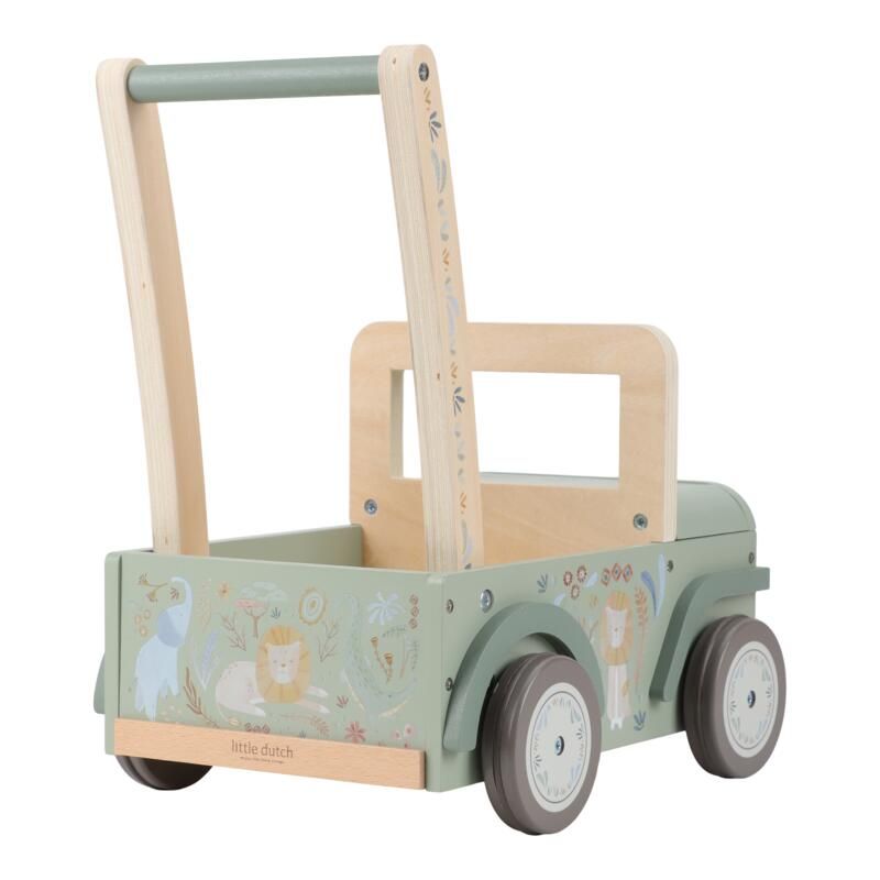 Chariot de marche voiture Safari Friends Bois - little dutch