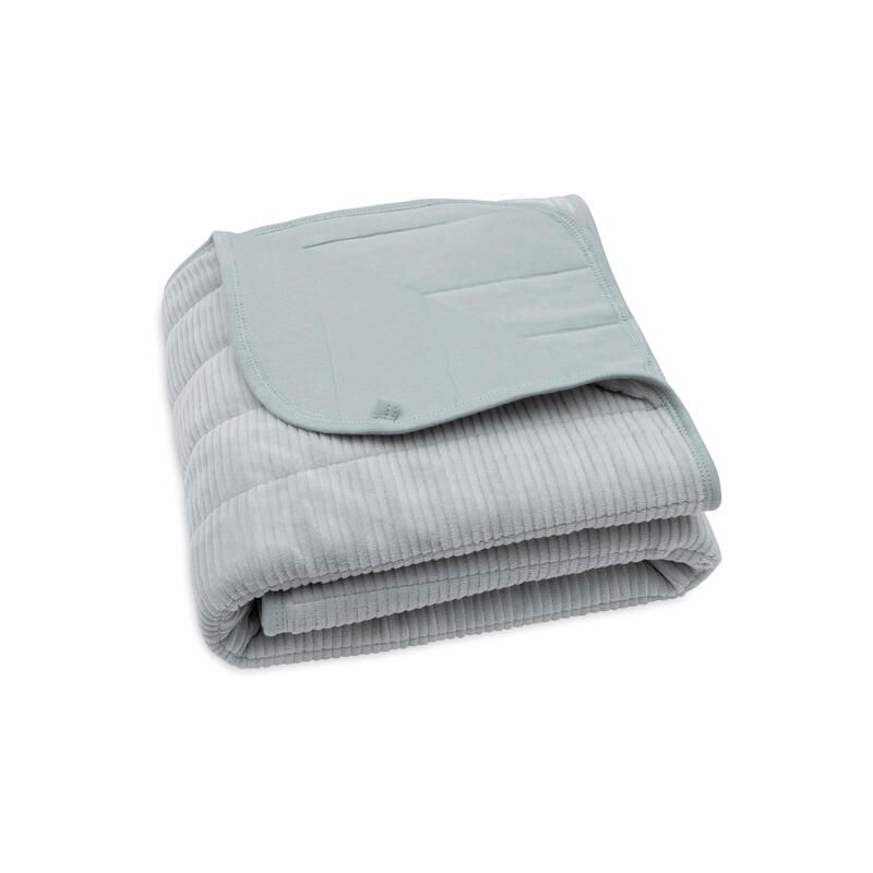 Couverture Velvet Rib 75x100cm Sea Green - jollein