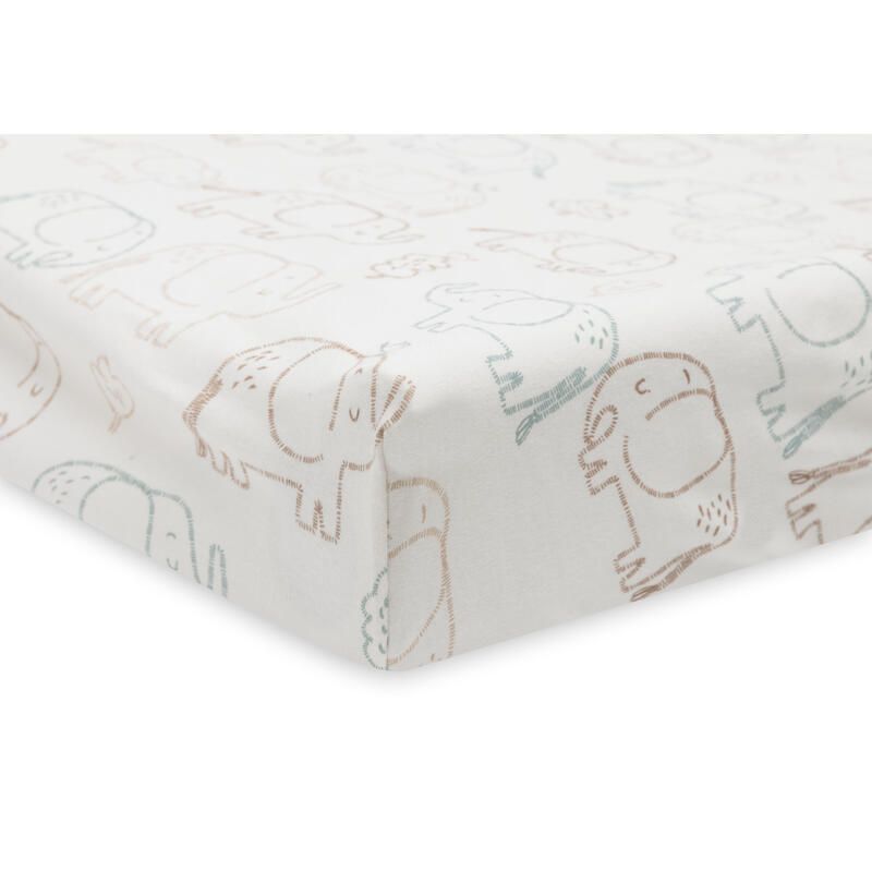 Housse matelas à langer Jersey Elephant Tales 50x70cm - jollein