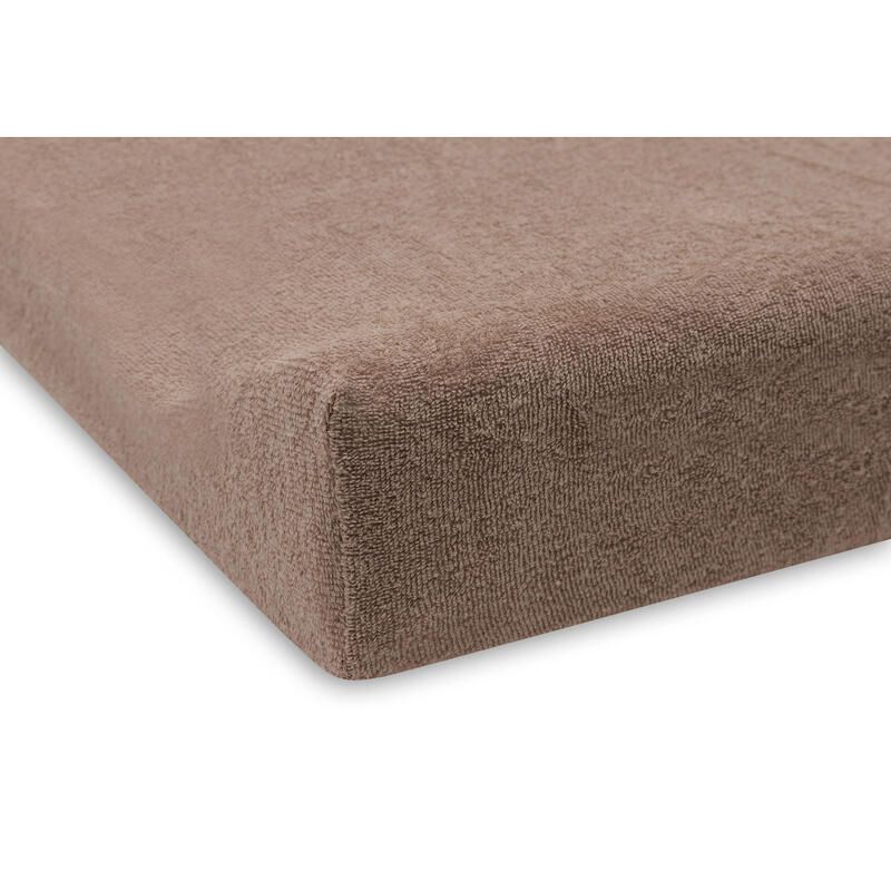 Housse de matelas à langer éponge Terry 50x70cm Milky Coffee - jollein