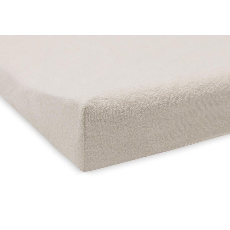 Lot de 2 housses matelas à langer éponge Basics 50x70cm Milky Coffee et Ivory - jollein