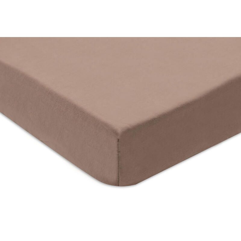 Lot de 2 Drap-housses Jersey 40/50x80/90cm Milky Coffee - jollein