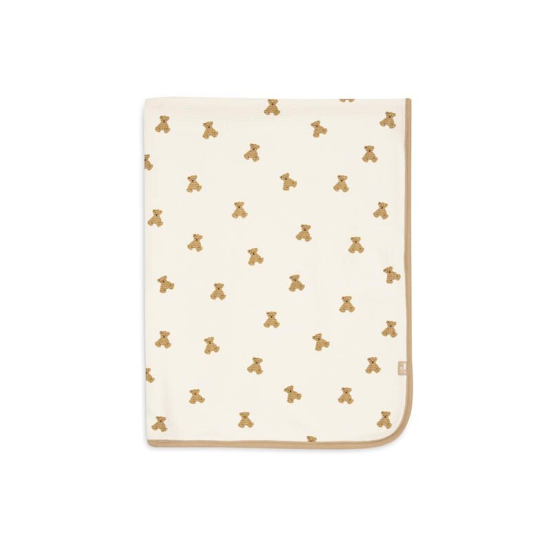 Couverture berceau Waffle 75x100cm Teddy Bear - jollein