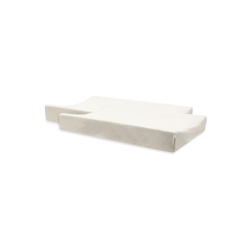 Lot de 2 housses de matelas à langer éponge Basics 50x70cm Sand - jollein