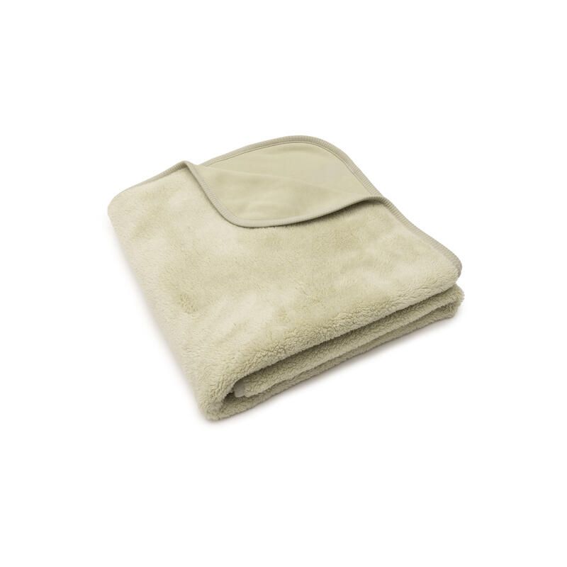 Couverture Sherpa/Jersey Basics 100x150cm Matcha - jollein