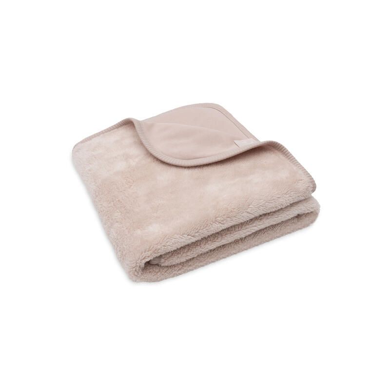 Couverture berceau Sherpa/Jersey Basics 75x100cm Silk Rose - jollein